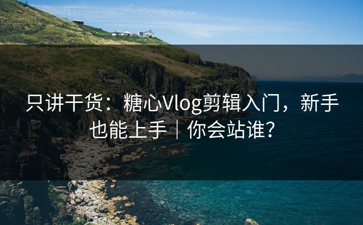 只讲干货:糖心Vlog剪辑入门,新手也能上手|你会站谁? 只讲干货:糖心Vlog剪辑入门,新手也能上手|你会站谁?